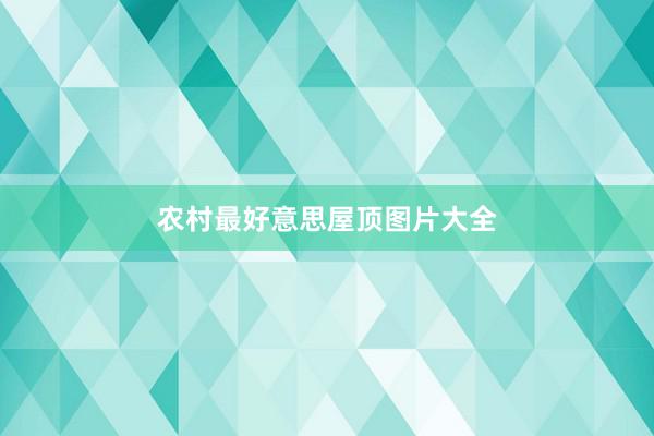 农村最好意思屋顶图片大全